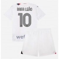 Camiseta AC Milan Rafael Leao #10 Segunda Equipación Replica 2023-24 para niños mangas cortas (+ Pantalones cortos)